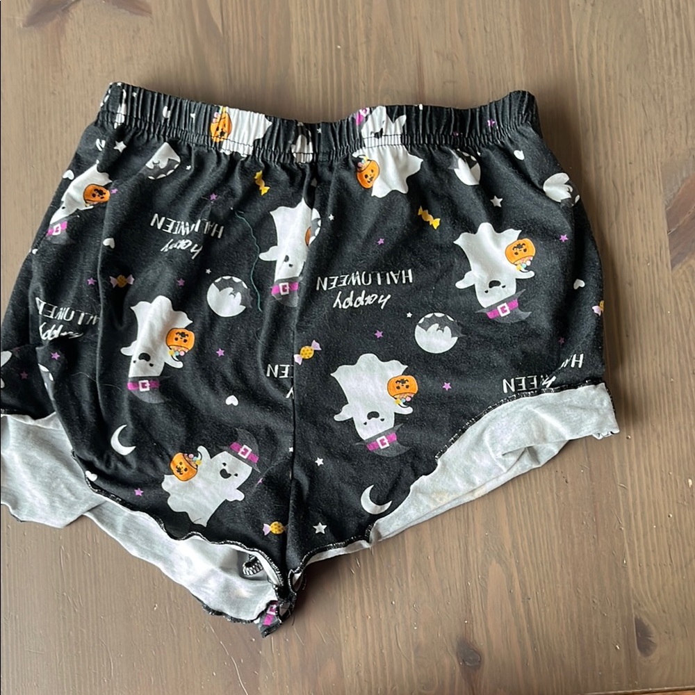 Halloween Ghost Print Shorts